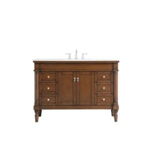 ARKA-E VF13048WT-VW Bathroom Vanity in Walnut/Brushed Nickel