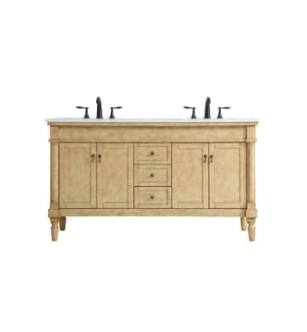 ARKA-E VF13060DAB Bathroom Vanity in Antique Beige/Antique Bronze