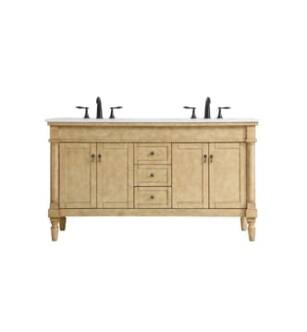 ARKA-E VF13060DAB-VW Bathroom Vanity in Antique Beige/Antique Bronze