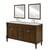 Arka VF13060DWT Bathroom Vanity in Walnut/Brushed Steel