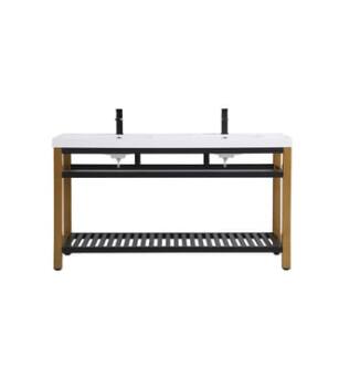 ARKA-E VF14060DGB Bathroom Vanity in Golden Black
