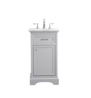 ARKA-E VF15019GR Bathroom Vanity in Light Grey/Brushed Steel