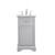 Arka VF15019GR Bathroom Vanity in Light Grey/Brushed Steel