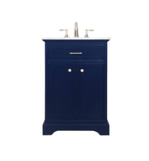 ARKA-E VF15024BL Bathroom Vanity in Blue/Brushed Gold
