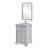 Arka VF15024GR Bathroom Vanity in Light Grey/Brushed Steel