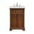 Arka VF15024TK Bathroom Vanity in Teak/Brushed Steel