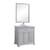 Arka VF15036GR Bathroom Vanity in Light Grey/Brushed Steel