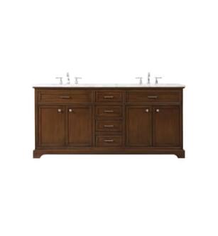 ARKA-E VF15072DTK Bathroom Vanity in Teak/Brushed Steel