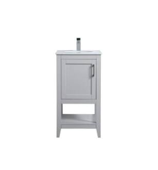 ARKA-E VF16018GR Bathroom Vanity in Grey/Brushed Nickel