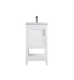 ARKA-E VF16018WH Bathroom Vanity in White/Brushed Nickel