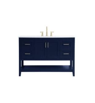 ARKA-E VF16048BL Bathroom Vanity in Blue/Gold