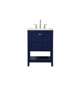 ARKA-E VF16424BL Bathroom Vanity in Blue/Gold