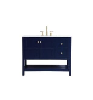 ARKA-E VF16442BL Bathroom Vanity in Blue/Gold
