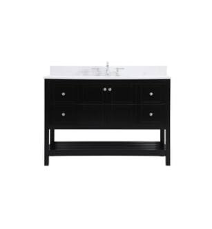 ARKA-E VF16448BK-BS Bathroom Vanity in Black/Brushed Nickel