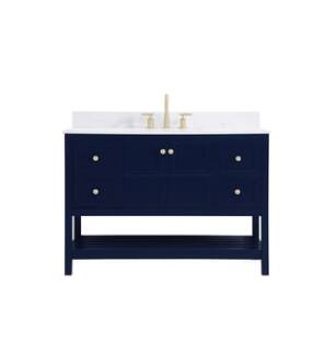 ARKA-E VF16448BL-BS Bathroom Vanity in Blue/Gold
