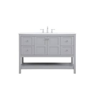 ARKA-E VF16448GR Bathroom Vanity in Gray/Brushed Nickel