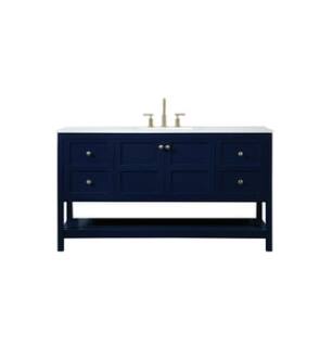 ARKA-E VF16460BL Bathroom Vanity in Blue/Gold