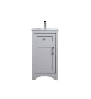 ARKA-E VF17018GR Bathroom Vanity in Grey/Brushed Nickel