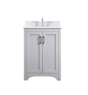 ARKA-E VF17024GR Bathroom Vanity in Grey/Brushed Nickel