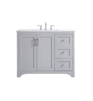 ARKA-E VF17042GR Bathroom Vanity in Grey/Brushed Nickel