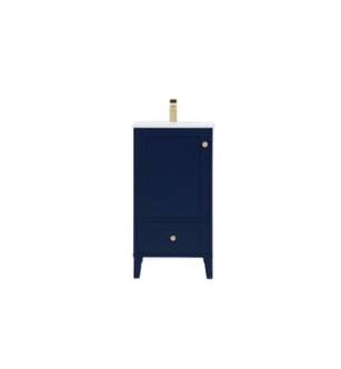 ARKA-E VF18018BL Bathroom Vanity in Blue/Gold