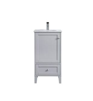 ARKA-E VF18018GR Bathroom Vanity in Grey/Brushed Nickel