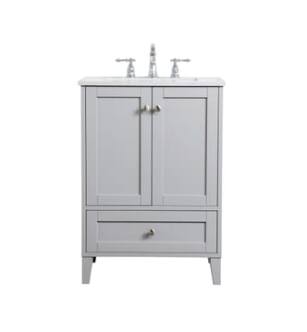 ARKA-E VF18024GR Bathroom Vanity in Grey/Brushed Nickel