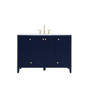 ARKA-E VF18048BL Bathroom Vanity in Blue/Gold