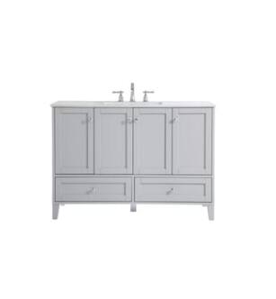 ARKA-E VF18048GR Bathroom Vanity in Grey/Brushed Nickel