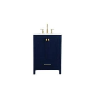 ARKA-E VF18824BL Bathroom Vanity in Blue/Gold