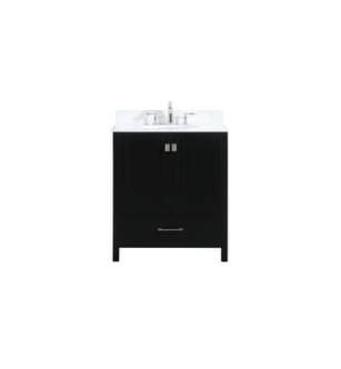 ARKA-E VF18830BK-BS Bathroom Vanity in Black/Brushed Nickel