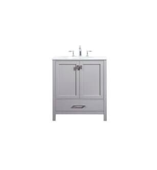 ARKA-E VF18830GR Bathroom Vanity in Grey/Brushed Nickel