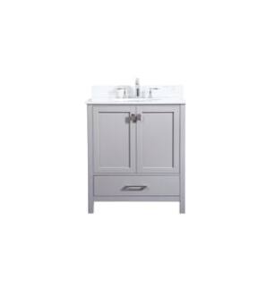 ARKA-E VF18830GR-BS Bathroom Vanity in Grey/Brushed Nickel