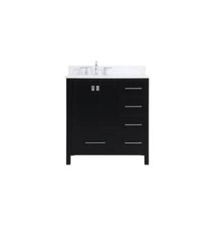 ARKA-E VF18832BK-BS Bathroom Vanity in Black/Brushed Nickel