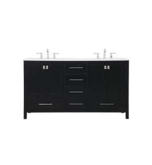ARKA-E VF18860DBK Bathroom Vanity in Black/Brushed Nickel