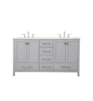 ARKA-E VF18860DGR Bathroom Vanity in Gray/Brushed Nickel