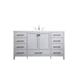ARKA-E VF18860GR Bathroom Vanity in Grey/Brushed Nickel