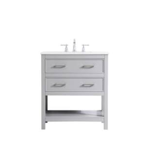ARKA-E VF19030GR Bathroom Vanity in Grey/Brushed Nickel