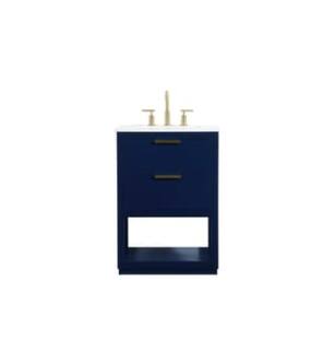 ARKA-E VF19224BL Bathroom Vanity in Blue/Gold