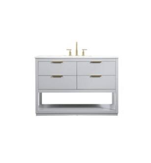 ARKA-E VF19248GR Bathroom Vanity in Grey/Gold