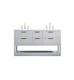 ARKA-E VF19260DGR Bathroom Vanity in Grey/Gold