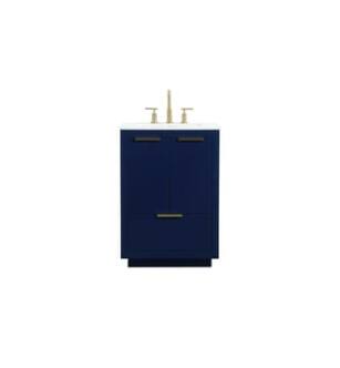 ARKA-E VF19424BL Bathroom Vanity in Blue/Gold