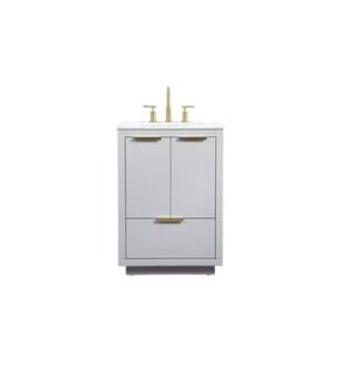 ARKA-E VF19424GR Bathroom Vanity in Grey/Gold