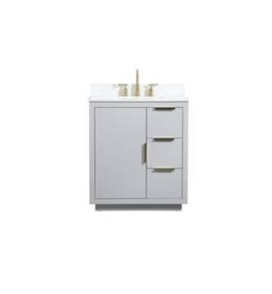 ARKA-E VF19430GR-BS Bathroom Vanity in Grey/Gold