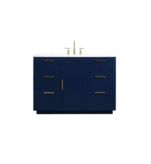 ARKA-E VF19448BL Bathroom Vanity in Blue/Gold