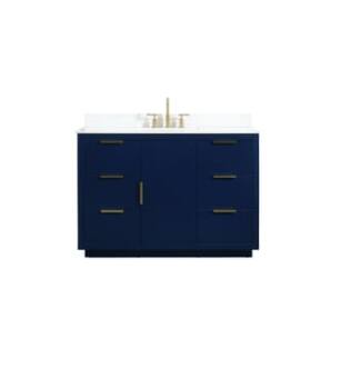 ARKA-E VF19448BL-BS Bathroom Vanity in Blue/Gold