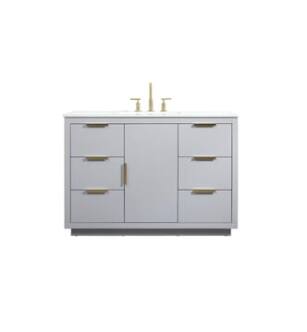 ARKA-E VF19448GR Bathroom Vanity in Grey/Gold
