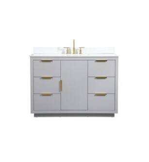 ARKA-E VF19448GR-BS Bathroom Vanity in Grey/Gold