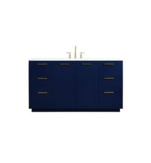 ARKA-E VF19460BL Bathroom Vanity in Blue/Gold
