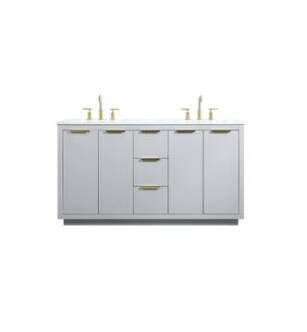 ARKA-E VF19460DGR Bathroom Vanity in Grey/Gold